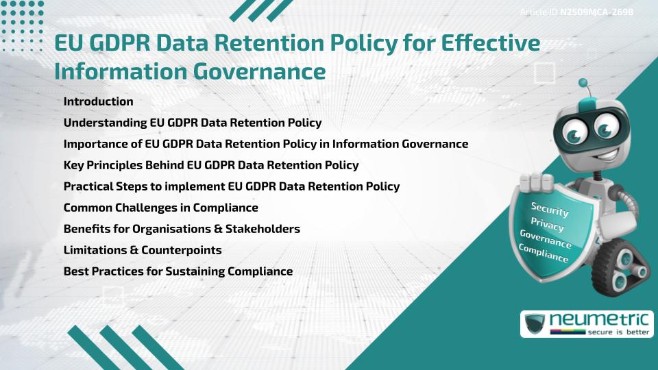 EU GDPR Data Retention Policy for Effective Information Governance