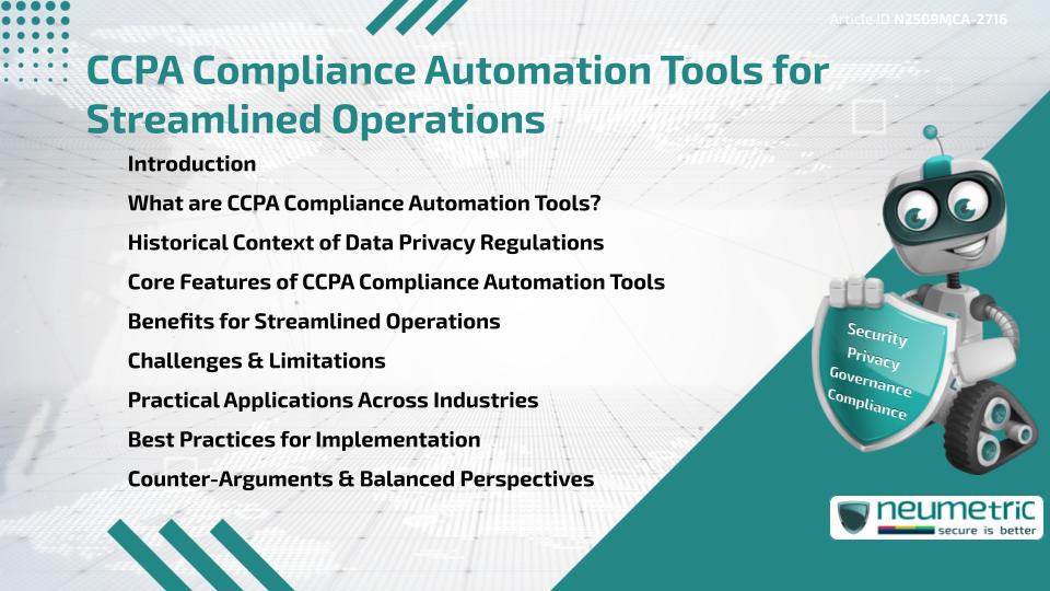 CCPA Compliance Automation Tools for Streamlined Operations
