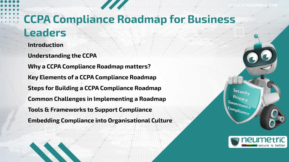 CCPA Compliance Roadmap for Business Leaders