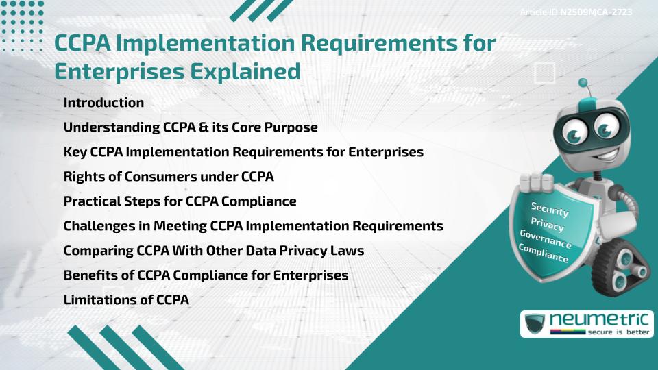 CCPA Implementation Requirements for Enterprises Explained
