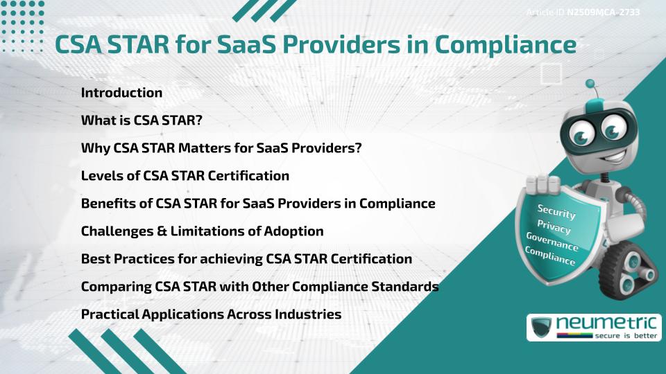 CSA STAR for SaaS Providers in Compliance