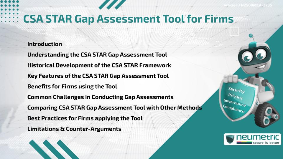 CSA STAR Gap Assessment Tool for Firms