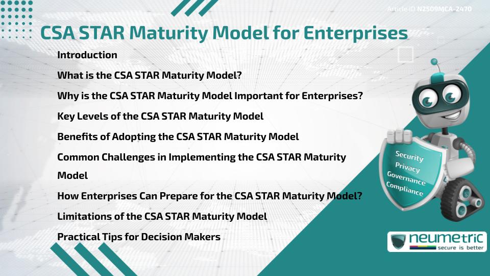 CSA STAR Maturity Model for Enterprises