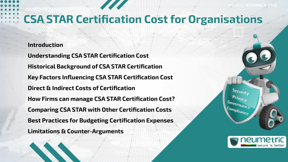 CSA STAR Certification Cost for Organisations