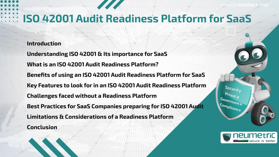 ISO 42001 Audit Readiness Platform for SaaS