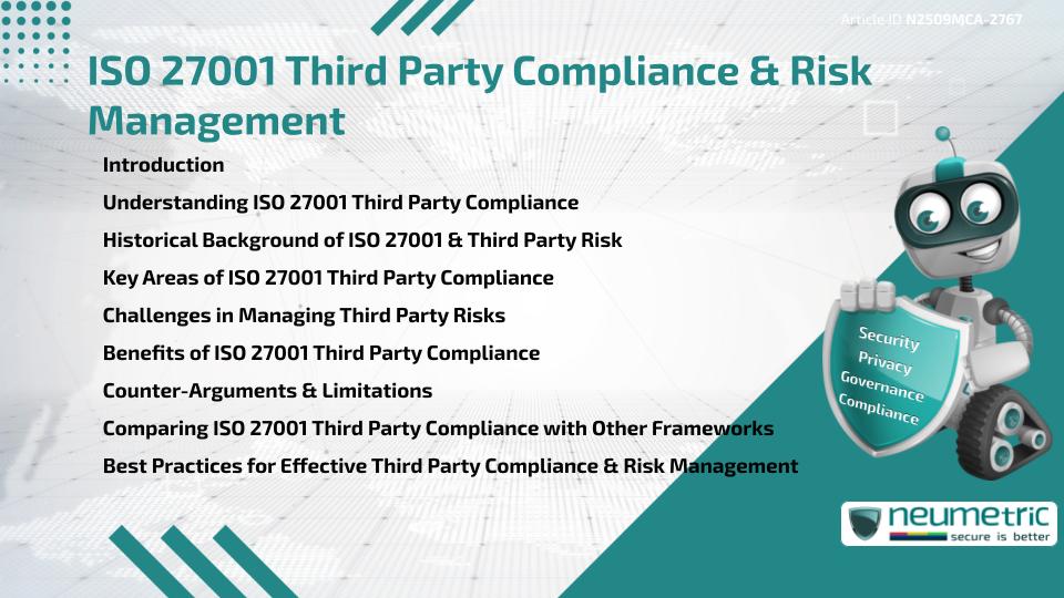 ISO 27001 Third Party Compliance & Risk Management
