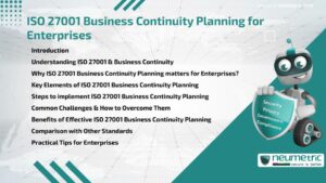 Journal (General Articles) | Neumetric ISO 27001 Business Continuity Planning for Enterprises