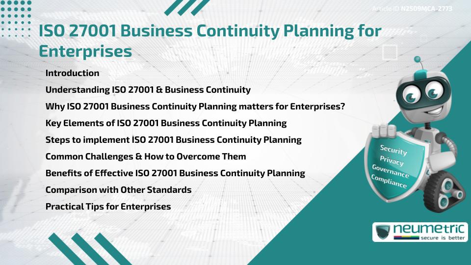 ISO 27001 Business Continuity Planning for Enterprises