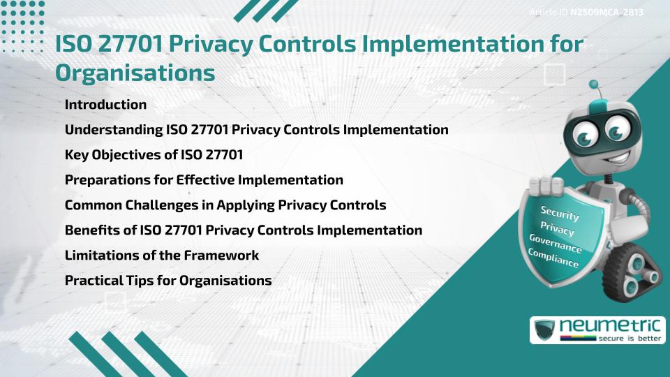 ISO 27701 Privacy Controls Implementation for Organisations