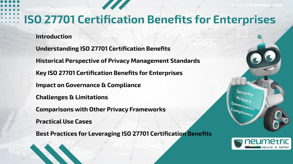 ISO 27701 Certification Benefits for Enterprises