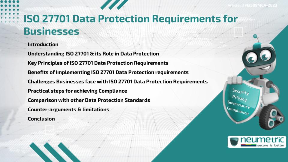 ISO 27701 Data Protection Requirements for Businesses