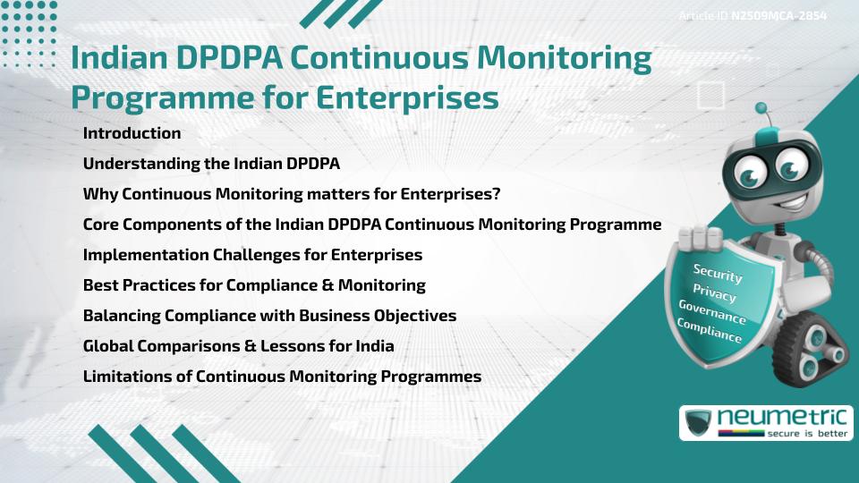 Indian DPDPA Continuous Monitoring Programme for Enterprises