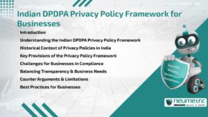 Indian DPDPA Privacy Policy Framework for Businesses