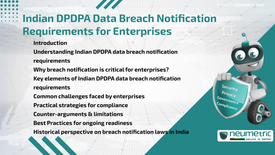 Indian DPDPA Data Breach Notification Requirements for Enterprises