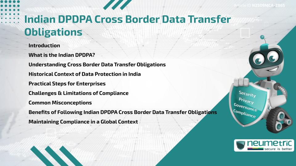 Indian DPDPA Cross Border Data Transfer Obligations