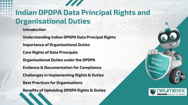 Indian DPDPA Data Principal Rights and Organisational Duties