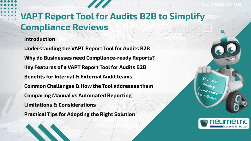 VAPT Report Tool for Audits B2B to Simplify Compliance Reviews