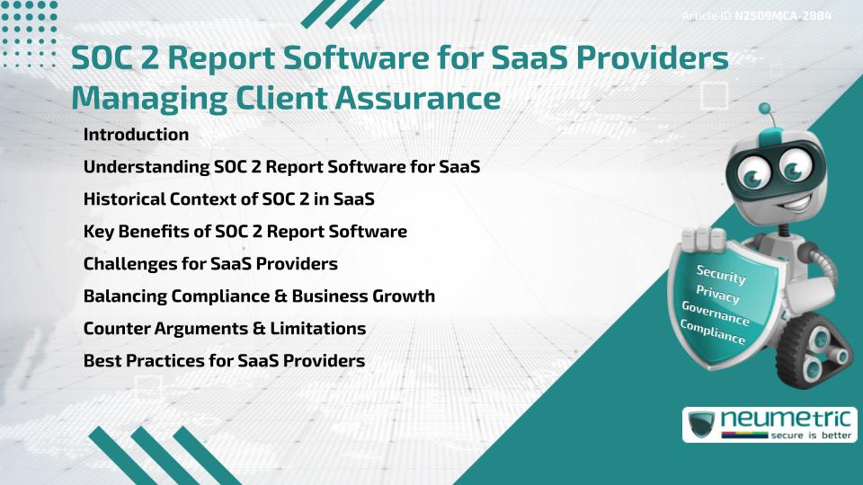 SOC 2 Report Software for SaaS Providers Managing Client Assurance