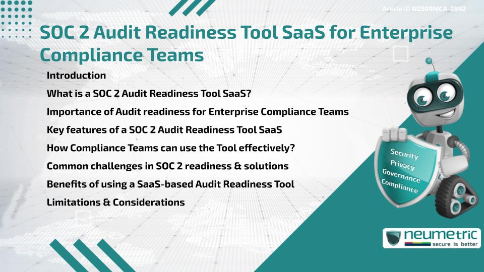 SOC 2 Audit Readiness Tool SaaS for Enterprise Compliance Teams