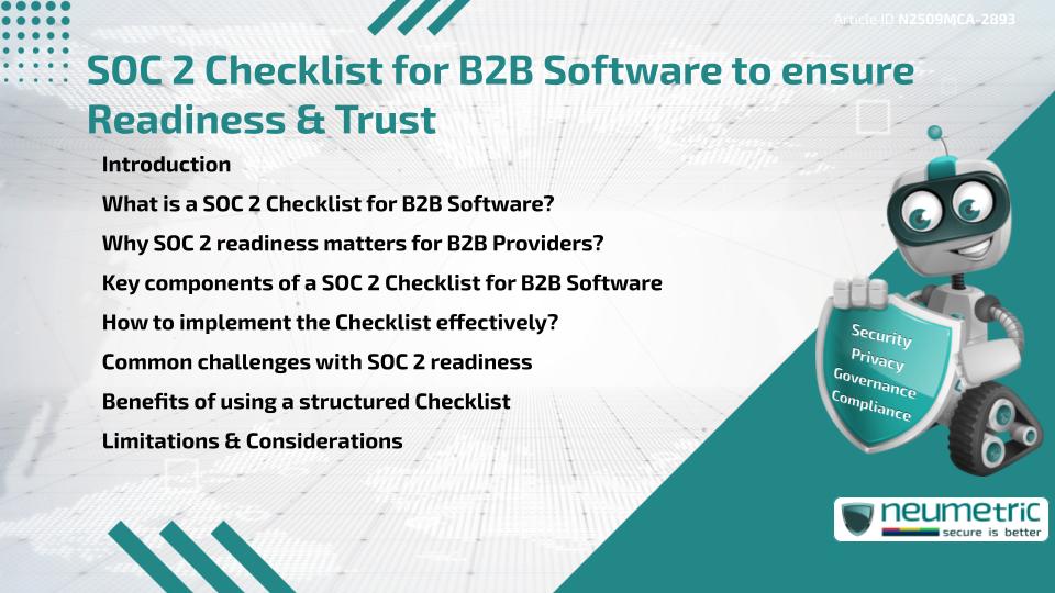 SOC 2 Checklist for B2B Software to ensure Readiness & Trust
