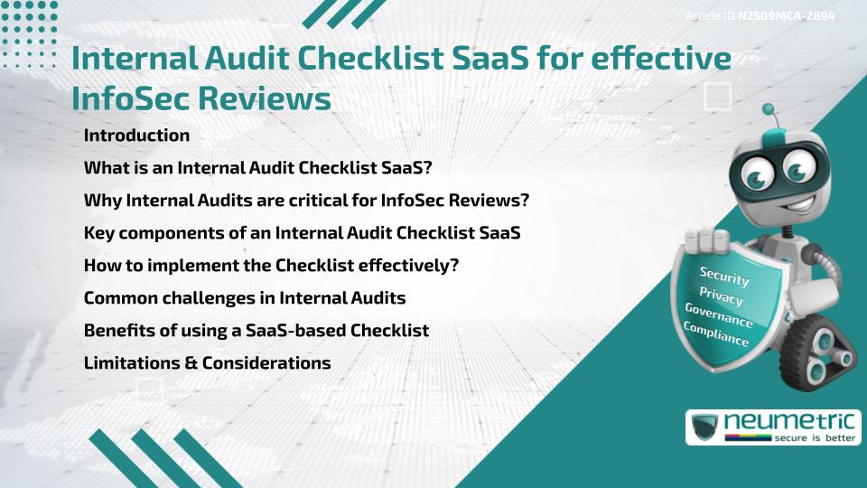 Internal Audit Checklist SaaS for effective InfoSec Reviews