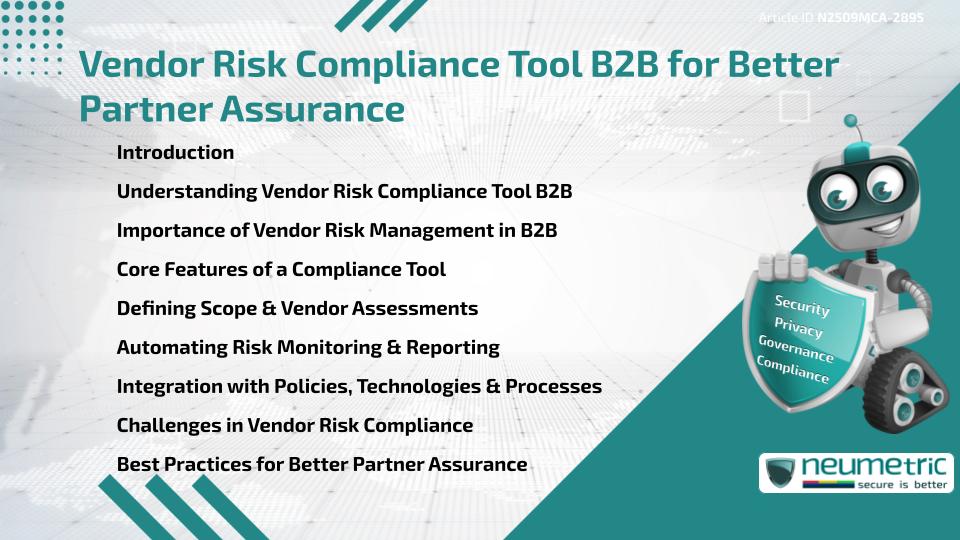 Vendor Risk Compliance Tool B2B for Better Partner Assurance