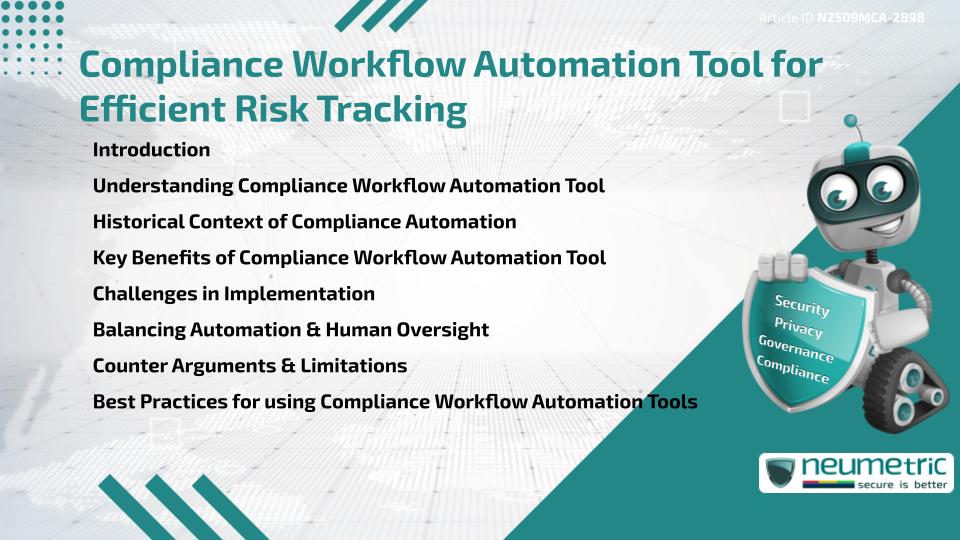 Compliance Workflow Automation Tool for Efficient Risk Tracking