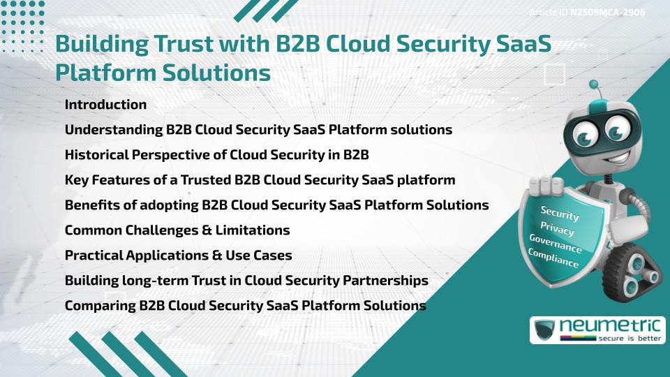 Building Trust with B2B Cloud Security SaaS Platform Solutions