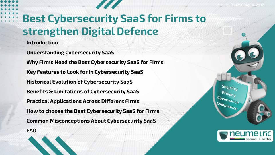 Best Cybersecurity SaaS for Firms to strengthen Digital Defence