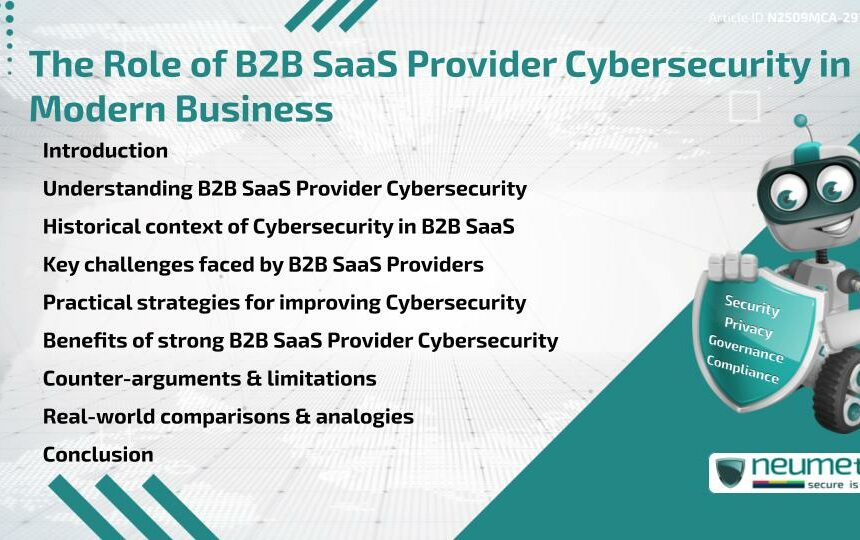 The Role of B2B SaaS Provider Cybersecurity in Modern Business