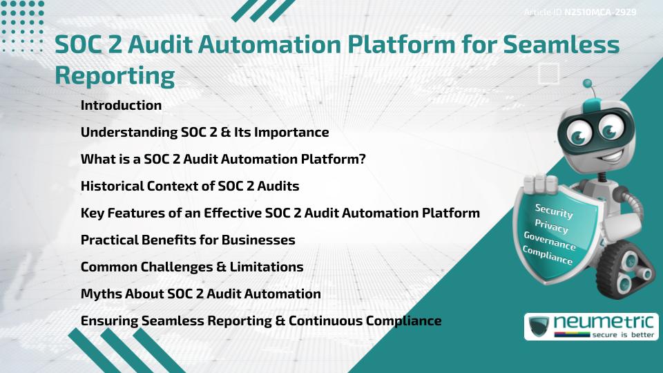 SOC 2 Audit Automation Platform for Seamless Reporting