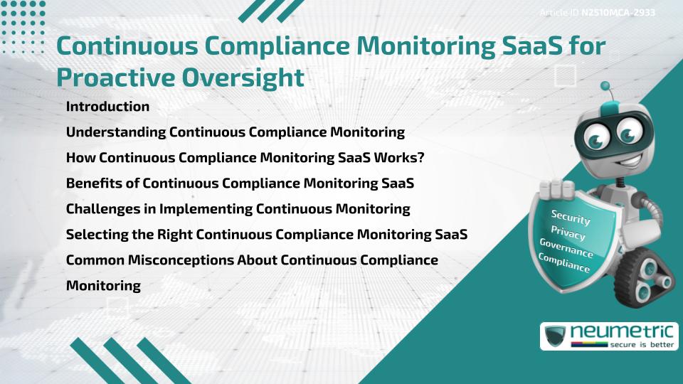 Continuous Compliance Monitoring SaaS for Proactive Oversight