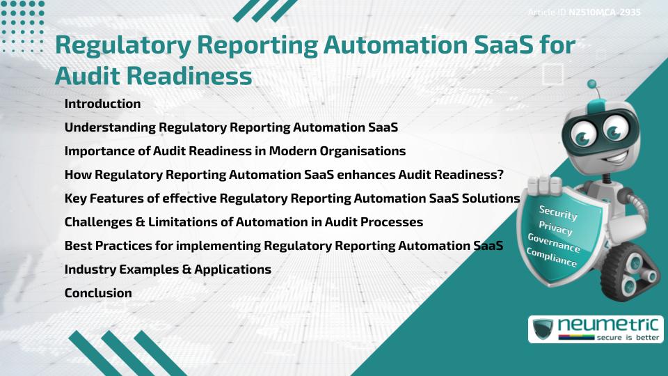 Regulatory Reporting Automation SaaS for Audit Readiness