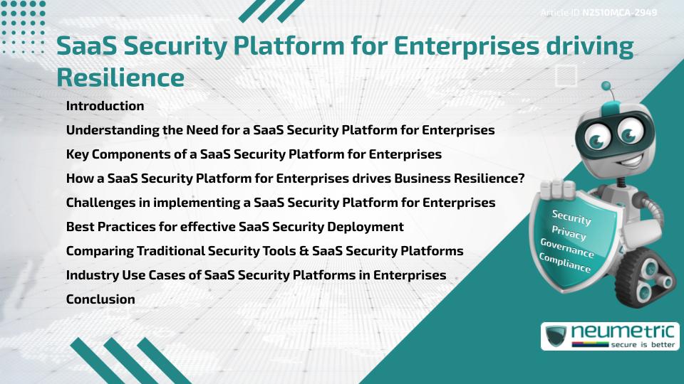 SaaS Security Platform for Enterprises driving Resilience