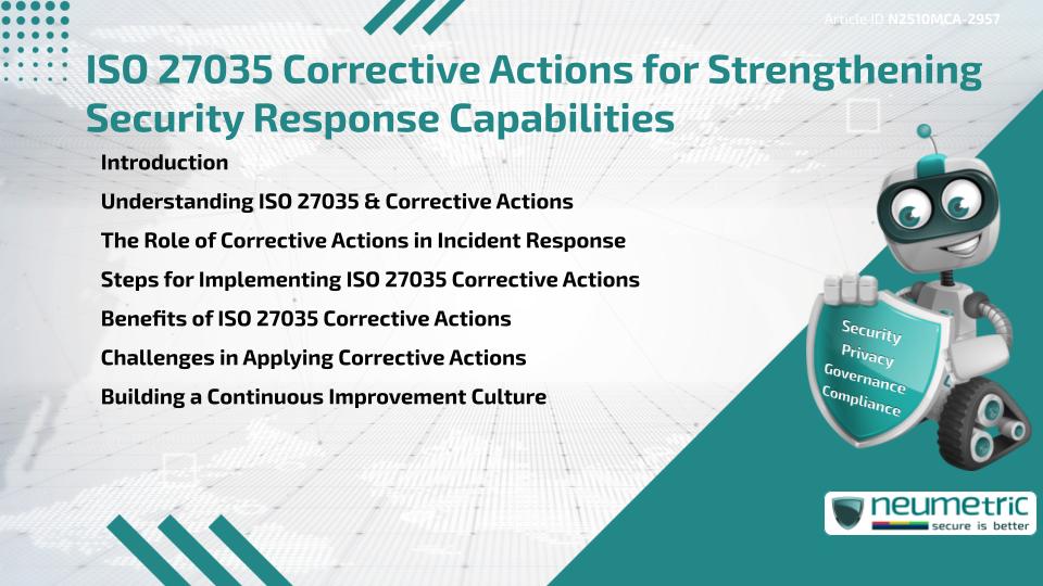 ISO 27035 Corrective Actions for Strengthening Security Response Capabilities