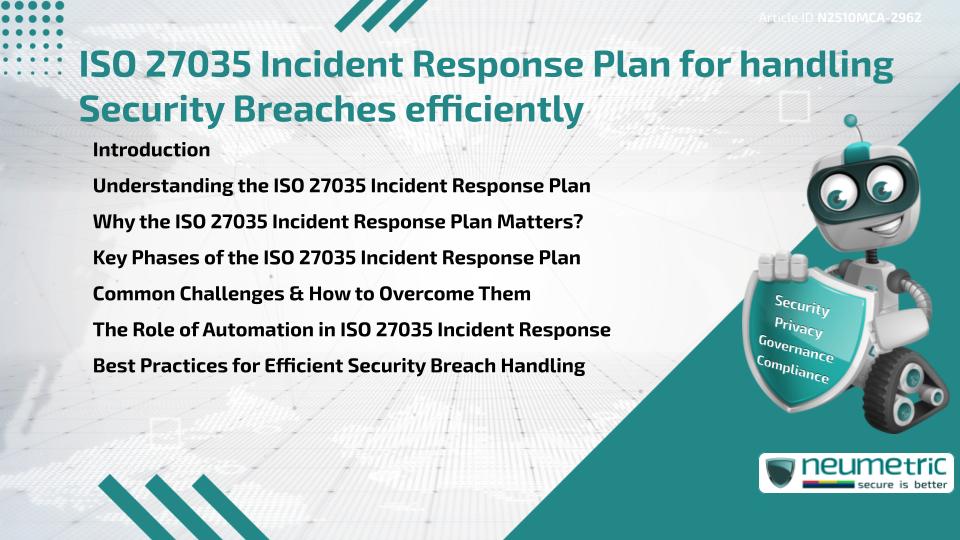 ISO 27035 Incident Response Plan for handling Security Breaches efficiently