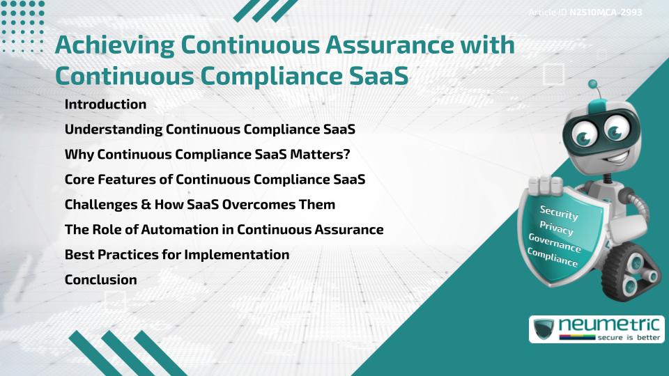 Achieving Continuous Assurance with Continuous Compliance SaaS