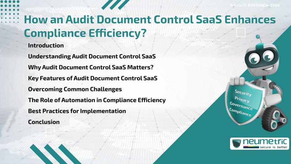 How an Audit Document Control SaaS Enhances Compliance Efficiency