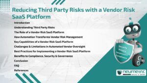 Journal (General Articles) | Neumetric Reducing Third Party Risks with a Vendor Risk SaaS Platform