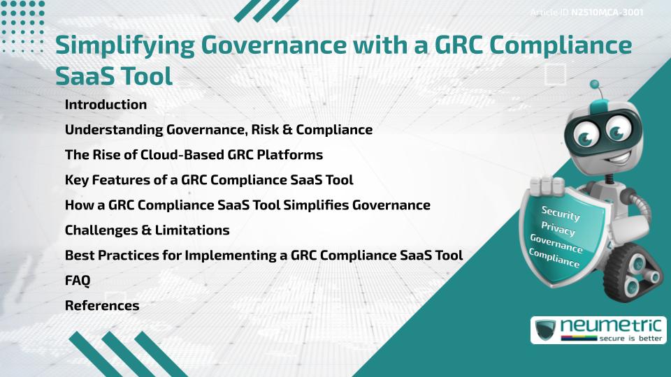 Simplifying Governance with a GRC Compliance SaaS Tool