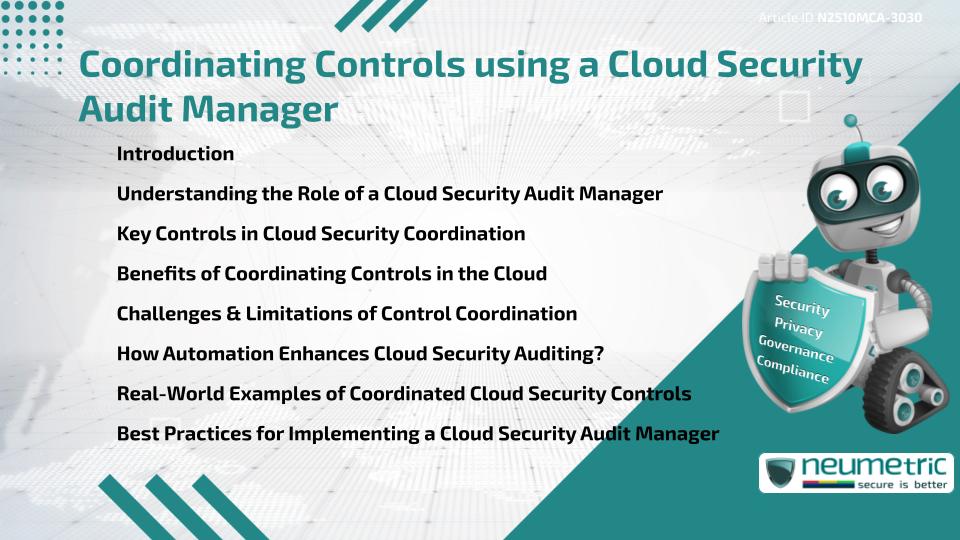 Coordinating Controls using a Cloud Security Audit Manager