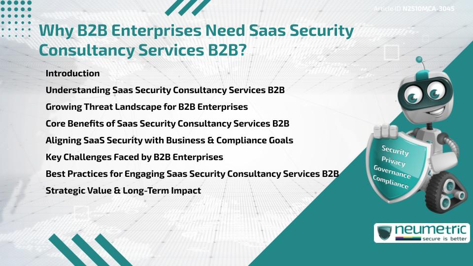 Why B2B Enterprises Need Saas Security Consultancy Services B2B?