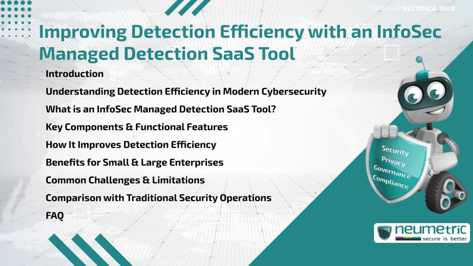 Improving Detection Efficiency with an InfoSec Managed Detection SaaS Tool