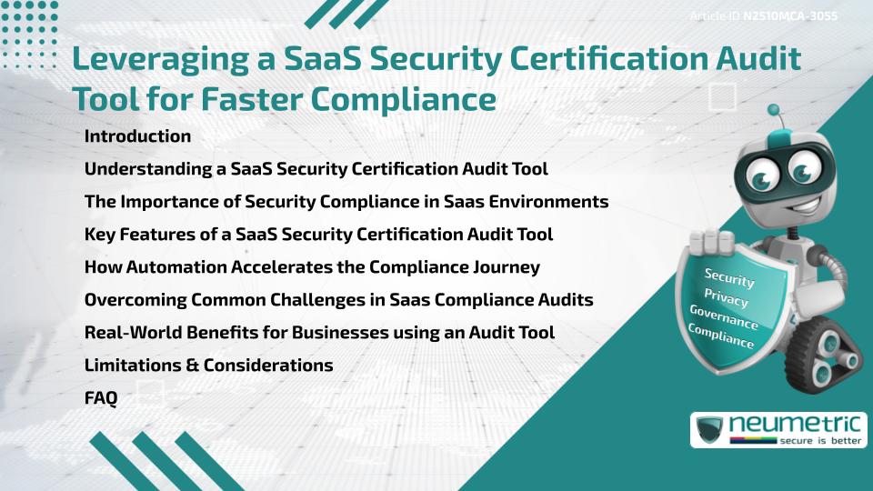 Leveraging a SaaS Security Certification Audit Tool for Faster Compliance