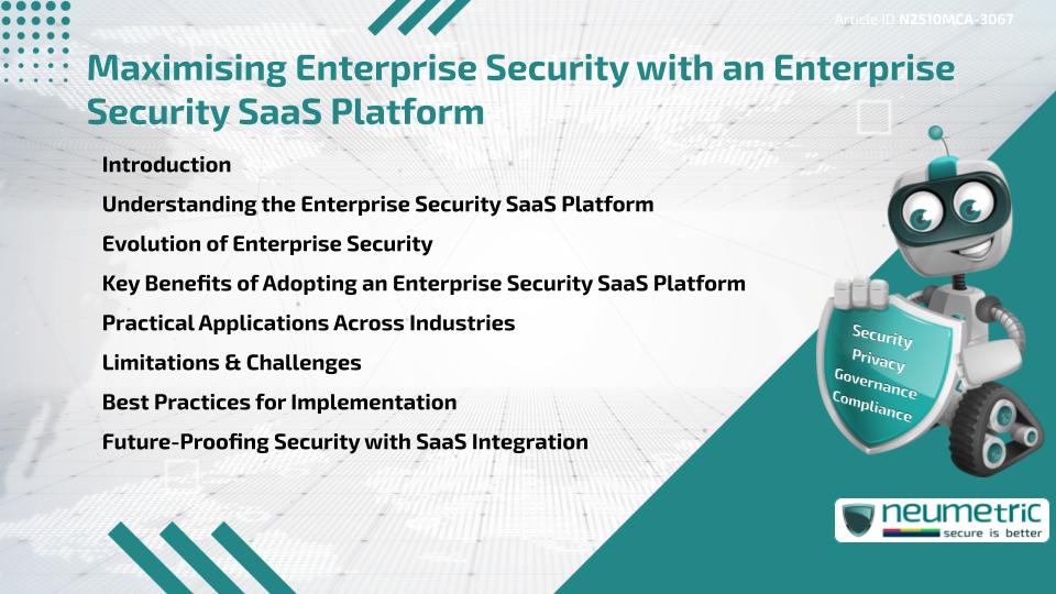 Maximising Enterprise Security with an Enterprise Security SaaS Platform