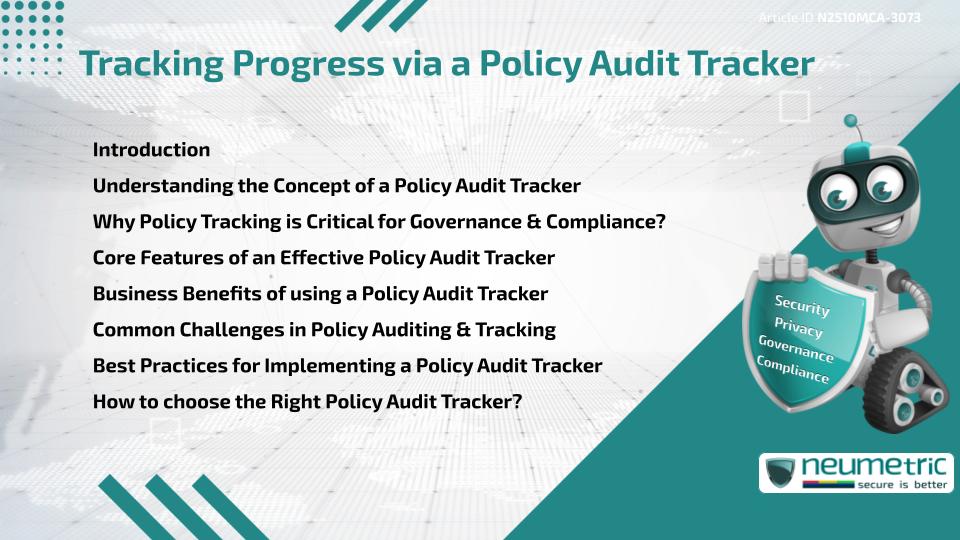 Tracking Progress via a Policy Audit Tracker