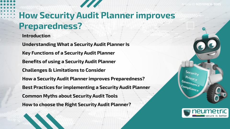 How Security Audit Planner improves Preparedness?