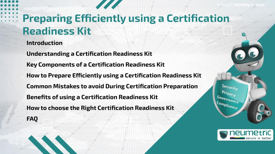 Preparing Efficiently using a Certification Readiness Kit
