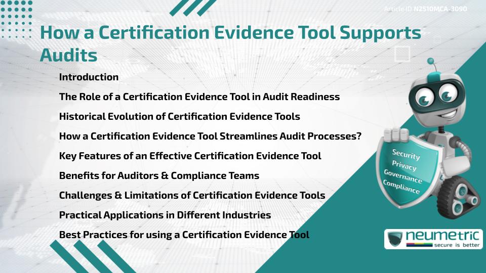 How a Certification Evidence Tool Supports Audits
