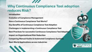 Journal (General Articles) | Neumetric Why Continuous Compliance Tool adoption reduces Risk?